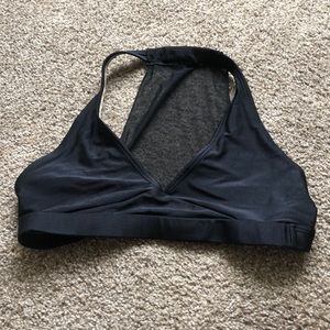 Black sports bra with cute back